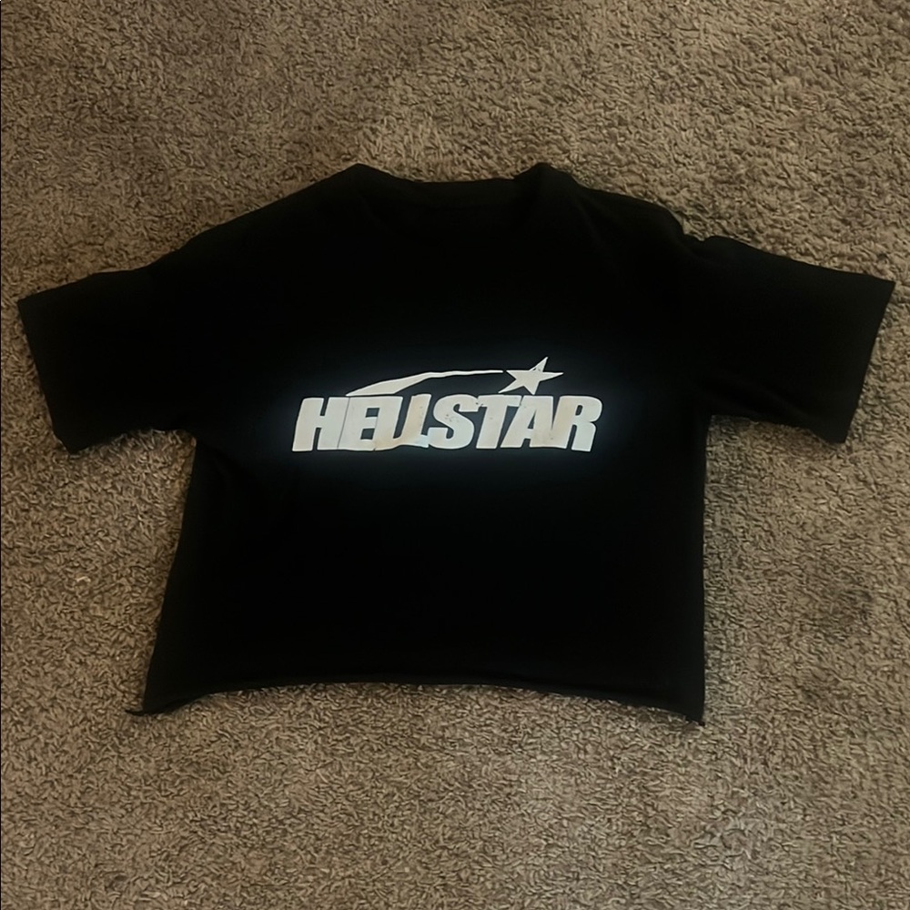 Black Short Sleeve Cropped Tee